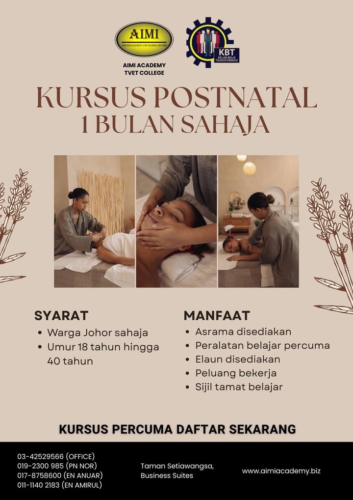 ✨ Postnatal Course – 100% Percuma 