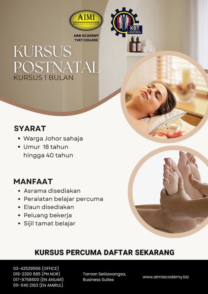 ✨ Postnatal Course – 100% Percuma 