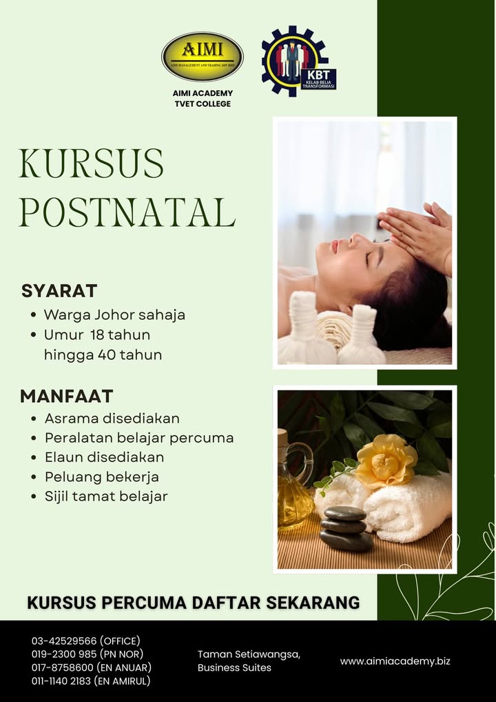 ✨ Postnatal Course – 100% Percuma 