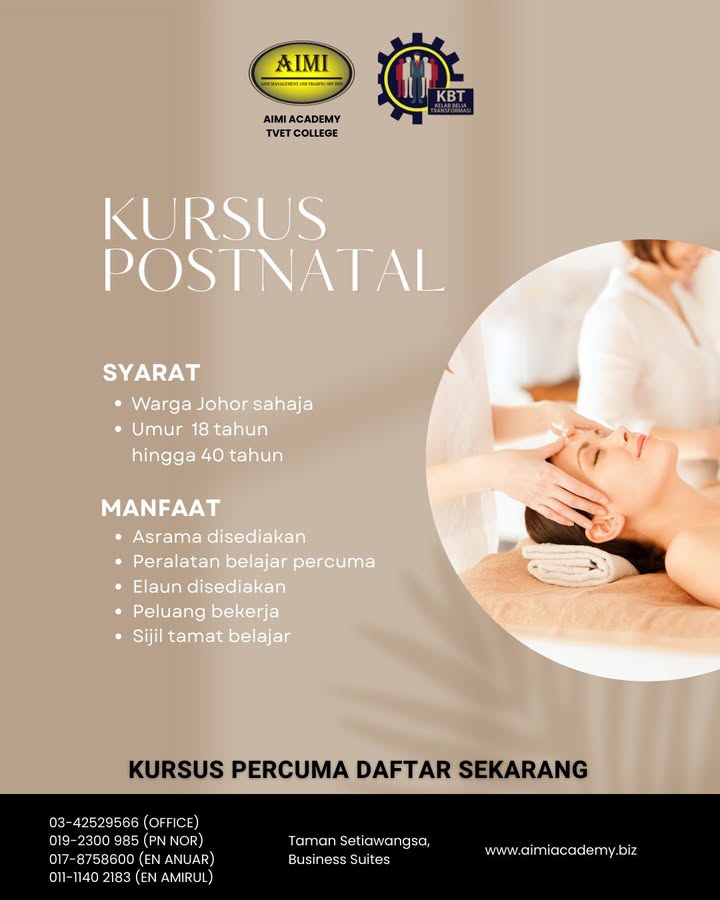✨ Postnatal Course – 100% Percuma 