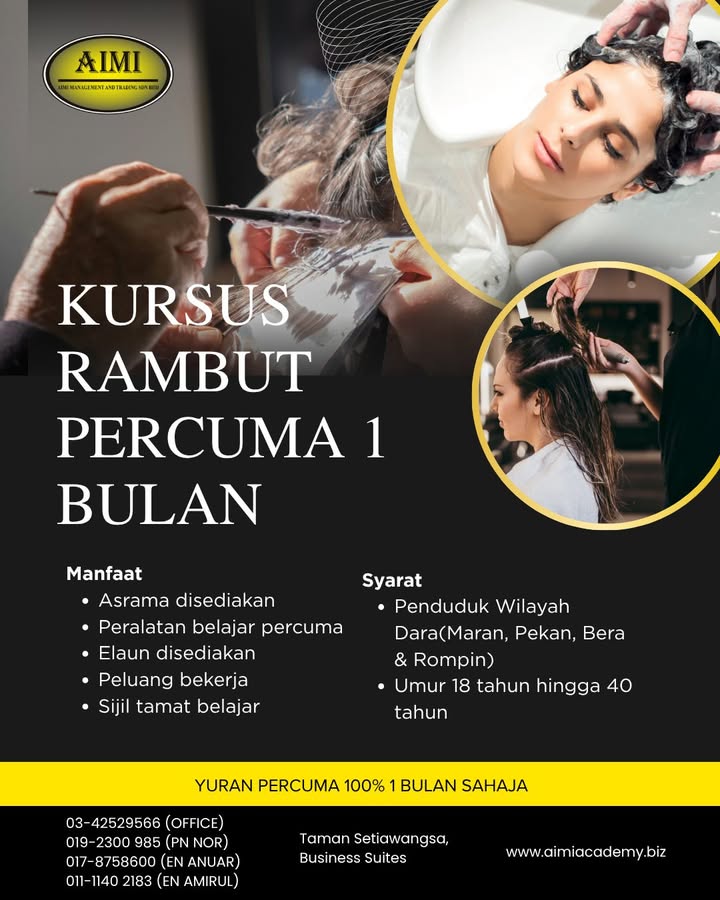 ✨ Kursus Rambut Percuma ✨ 