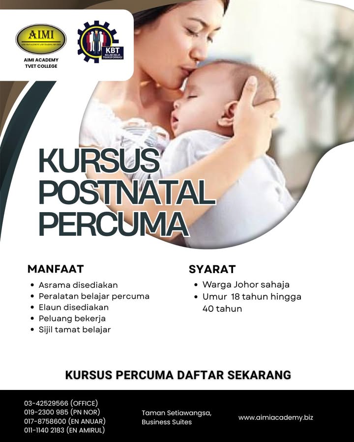 ⚡ Postnatal Course – 100% Percuma 