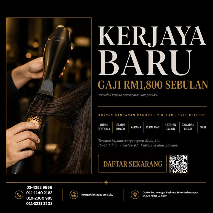 Kerjaya Baru. Gaji Rm1,800 Sebulan. 