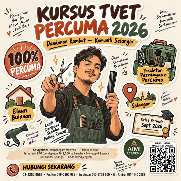Peluang Percuma Untuk Komuniti Selangor Menceburi Bidang Dandanan 