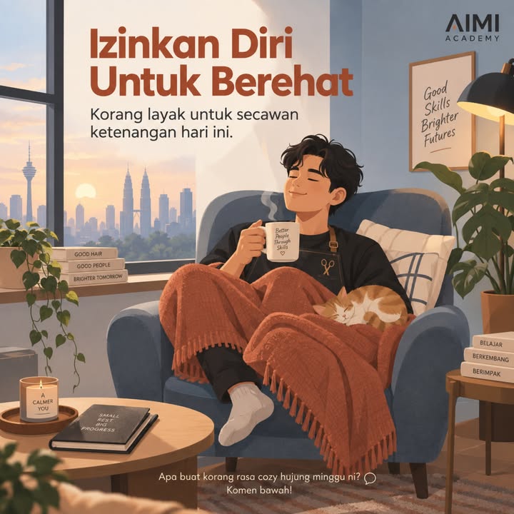 Sabtu Ni, Izinkan Diri Untuk Benar-benar Berehat. ☕