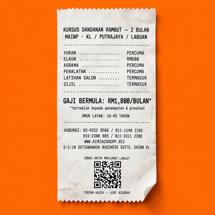 Nak Kerjaya Dalam Bidang Dandanan Rambut Dalam Masa 