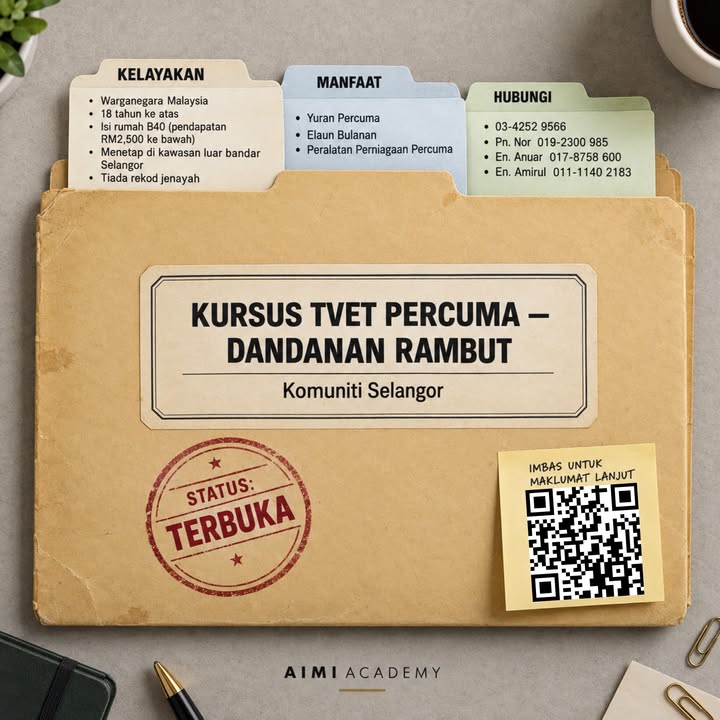 Peluang Percuma Untuk Komuniti Selangor Menceburi Bidang Dandanan 