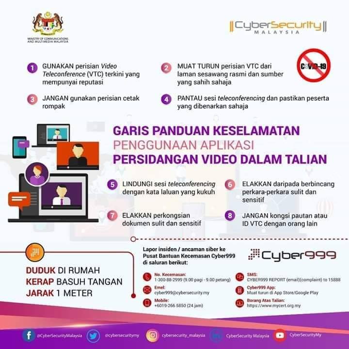 Garis Panduan Keselamatan Penggunaan Aplikasi Persidangan Video Dalam 