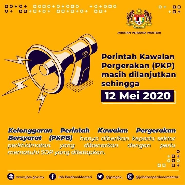 Perintah Kawalan Pergerakan (pkp) Masih Dilanjutkan Sehingga 12 