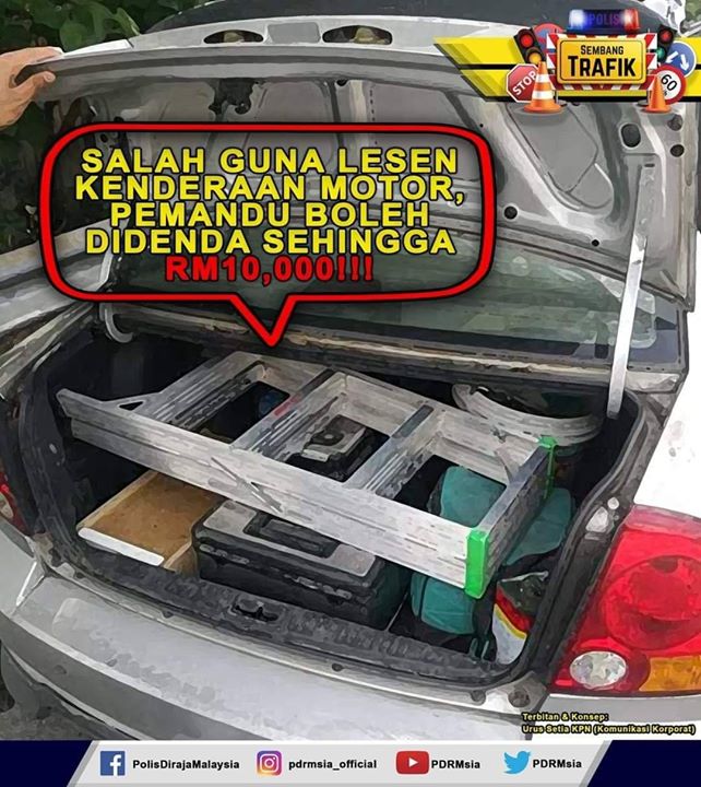 Salah Guna Lesen Kenderaan Motor 