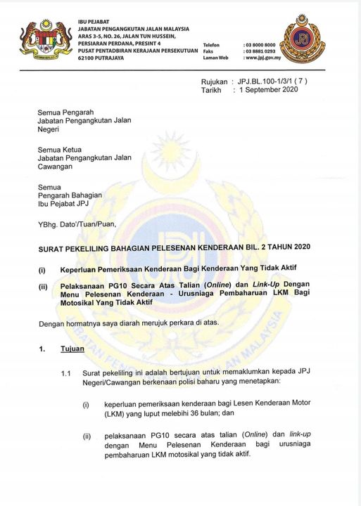 Berita Baik Untuk Kenderaan Tidak Melebihi 3 Tahun 