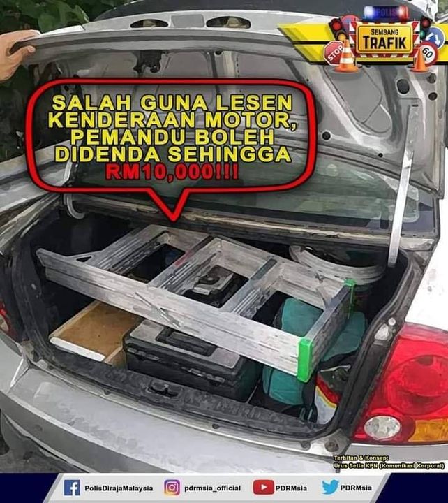 Salah Guna Lesen Kenderaan Motor 