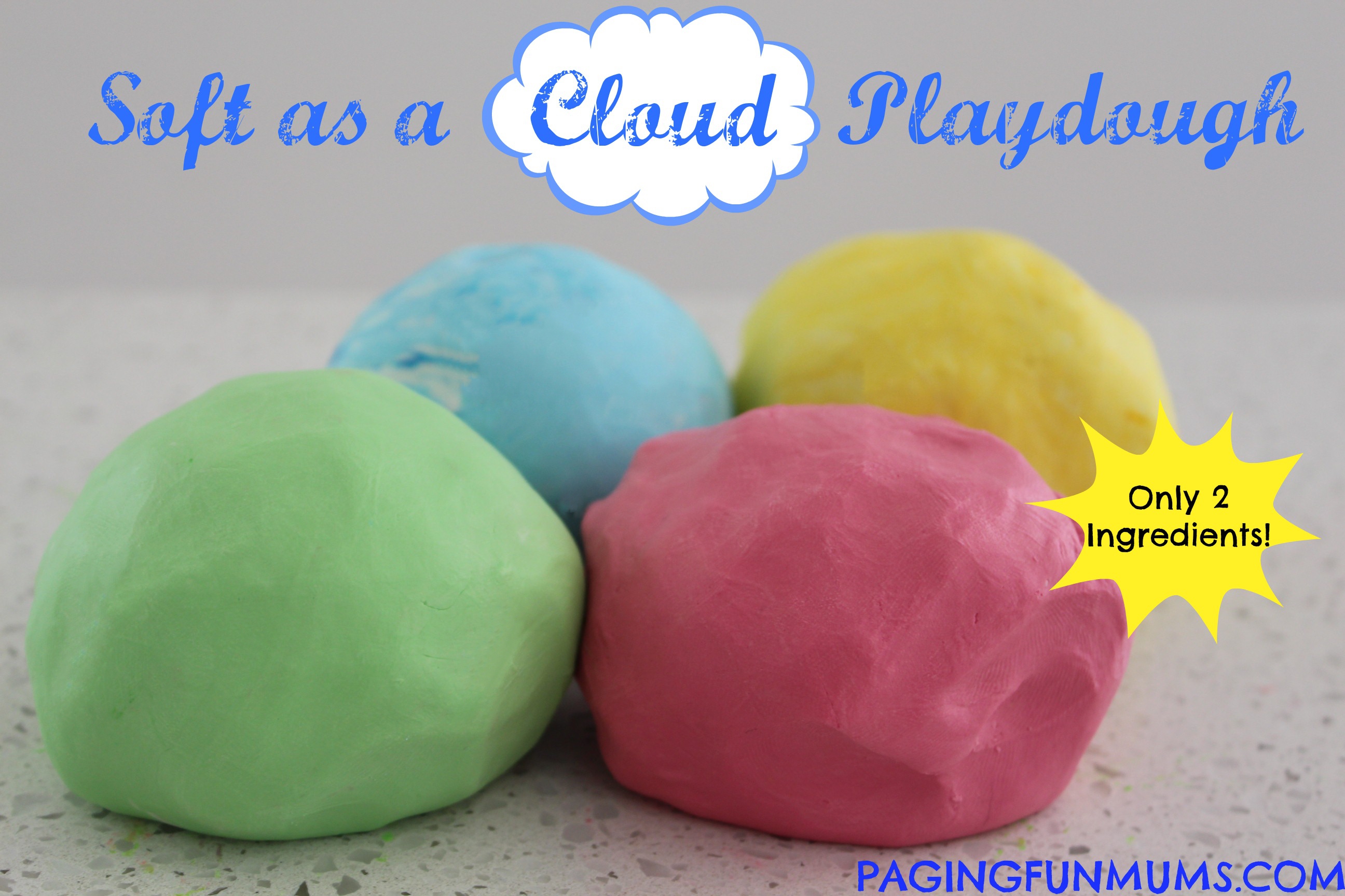 Another Playdough..‘soft As A Cloud’ Playdough…using Only 2 