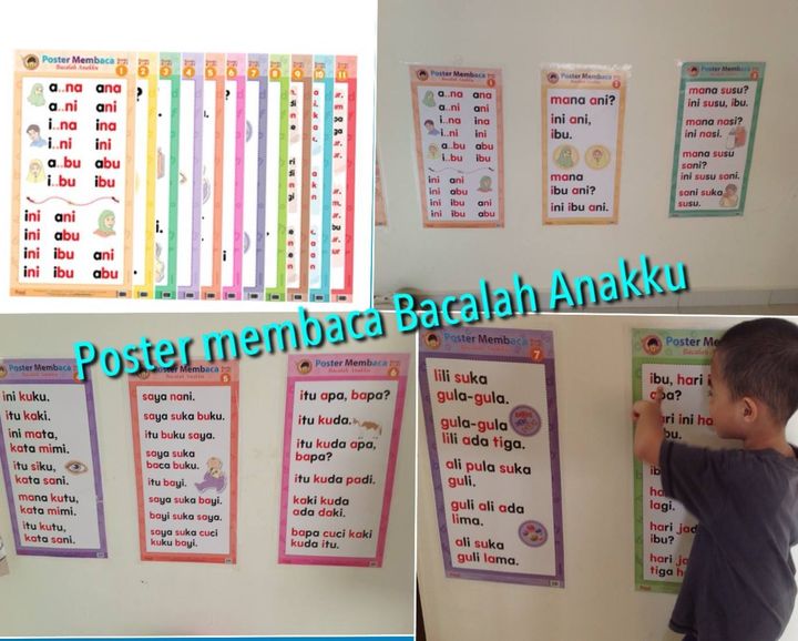 Alhamdulillah Hampir 60 Set Poster Membaca Bacalah Anakku 