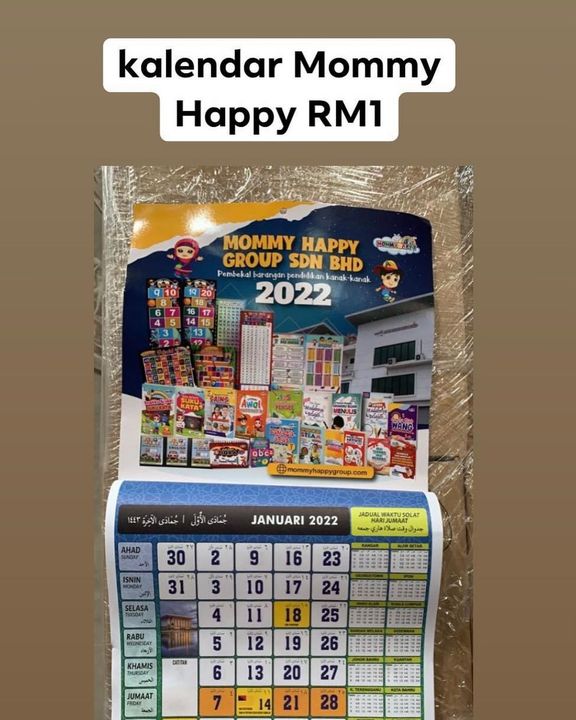 Kalendar Mommy Happy Rm1. 