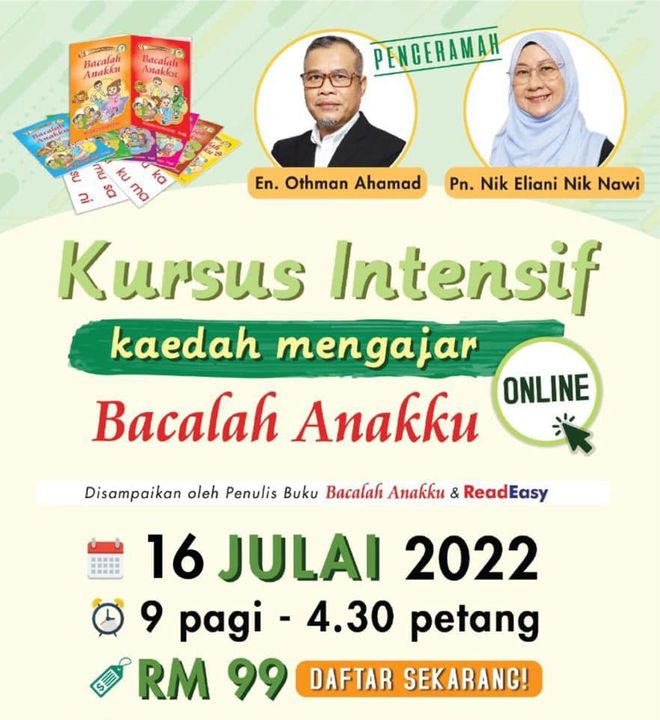 Tarikh Kursus Intensif Bacalah Anakku Dan Readeasy, Bulan 