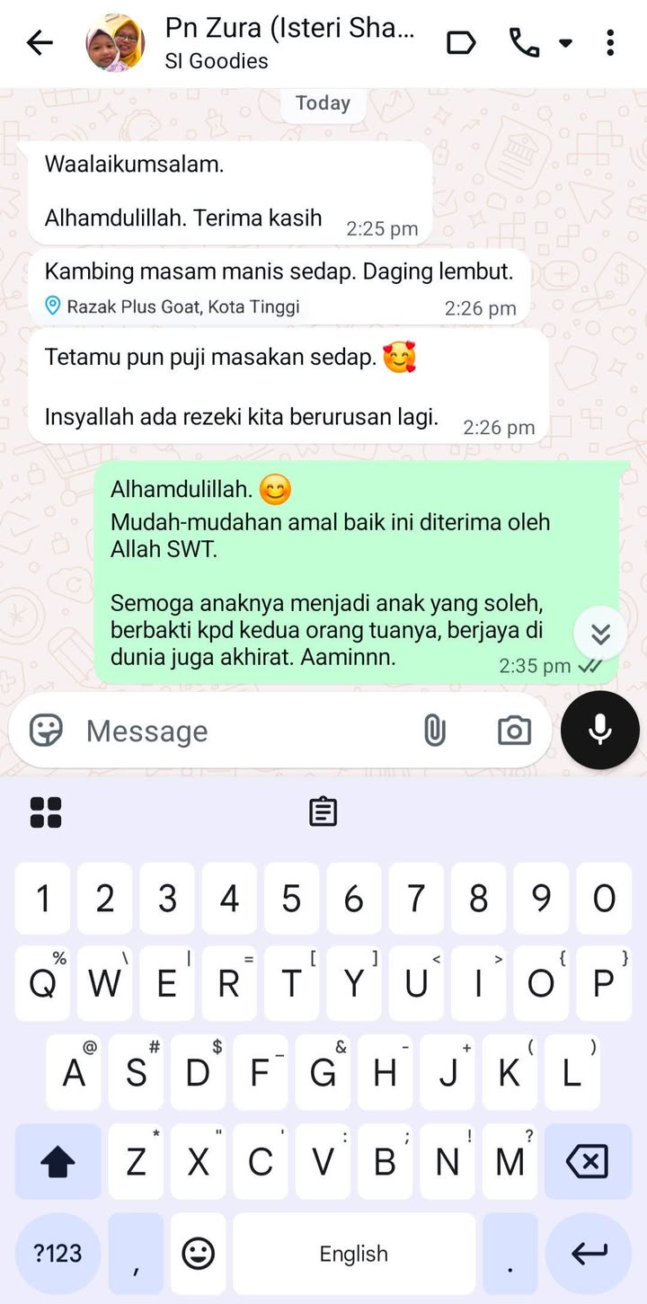 Tempahan: Majlis Akikah 