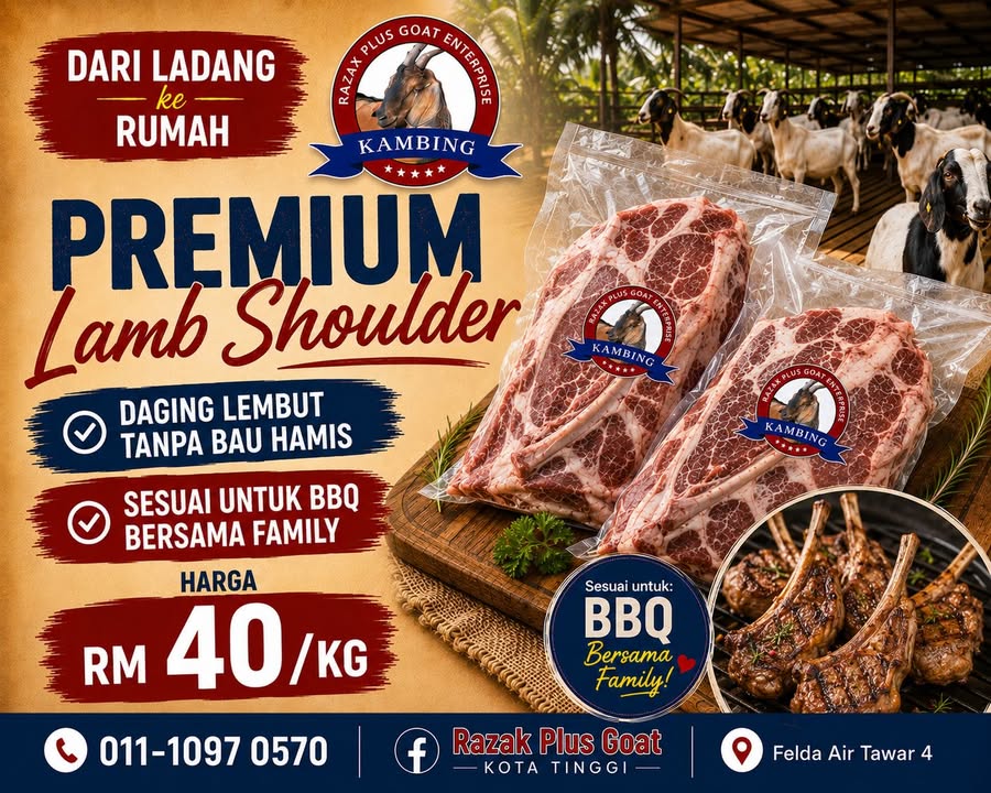 Premium Lamb Shoulder Nak Buat Bbq Hujung Minggu 