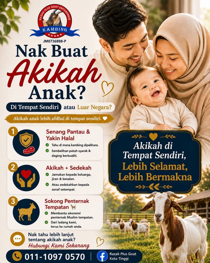 Nak Buat Akikah Anak? Buat Di Tempat Sendiri 