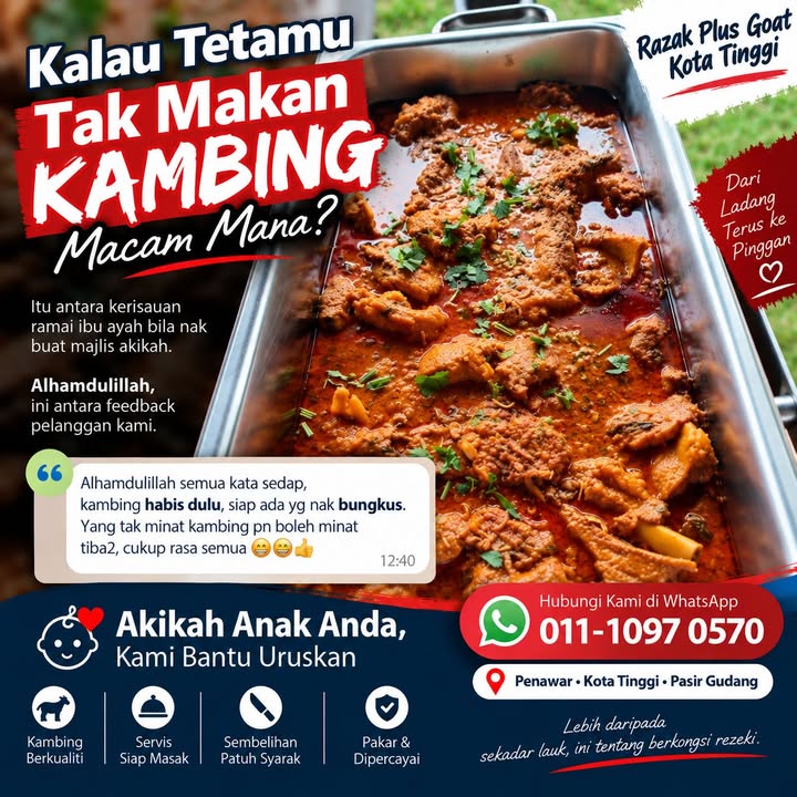 Kalau Tetamu Tak Makan Kambing Macam Mana? 