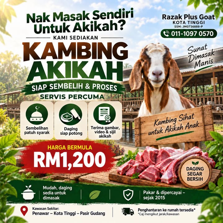 Daripada Kambing Hidup Sehinggalah Daging Siap Diproses, Kami 