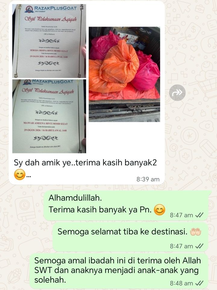 Ada Ibu Ayah Yang Tanya, Buat Akikah Dengan 