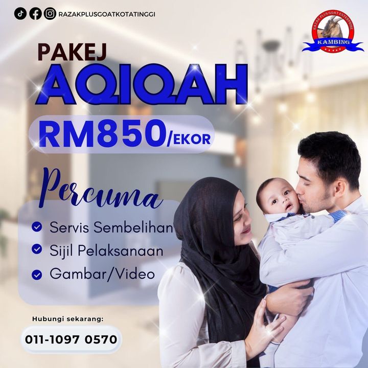 Pakej Aqiqah RM850, Percuma Sijil dan Video Sembelihan