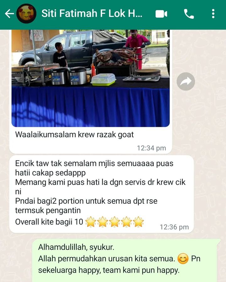 Feedback Kambing Golek: Majlis Aqiqah di Felda Lok Heng Barat