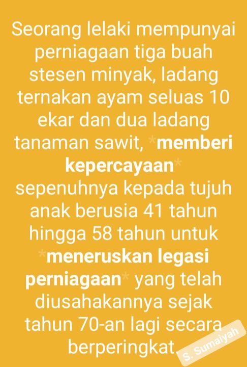 Ini Kisah Dua Tahun Lepas.  