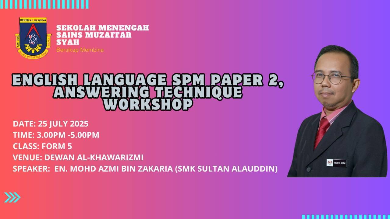 Bengkel Teknik Menjawab Spm Bahasa Inggeris 