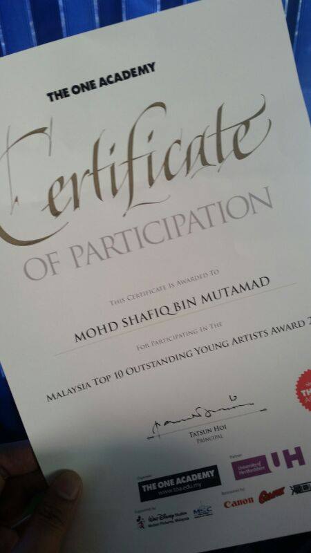 Malaysia Top 10 Outstanding Young Artists Award 2014 