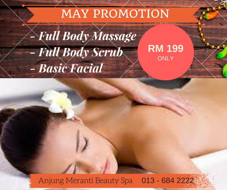 Urutan Badan + Full Body Scrub + Facial 