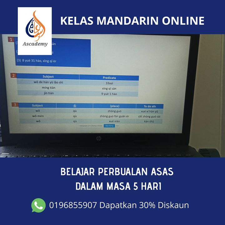 Perbualan Kelas Online Hari Ini: 