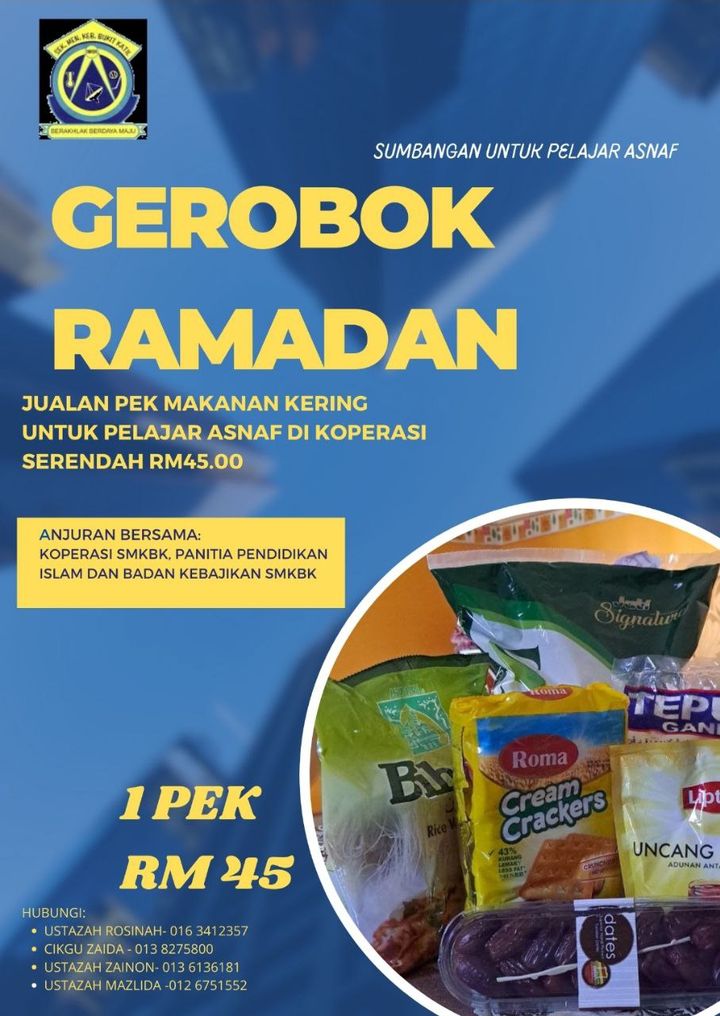 Gerobok Ramadhan 2024 Anjuran Bersama Koperasi Smkbk Dan 