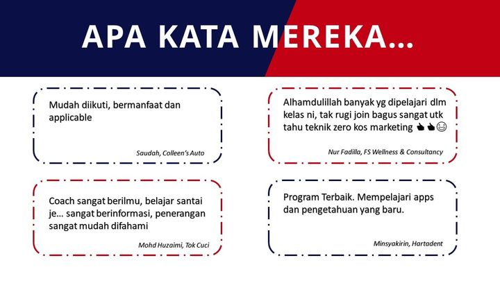 Kelas Ni Hanya Buat Setiap 3 Bulan Sekali 