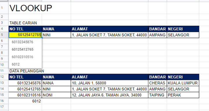 Vlookup Adalah Function Yang Digunakan Untuk Mencari Data 