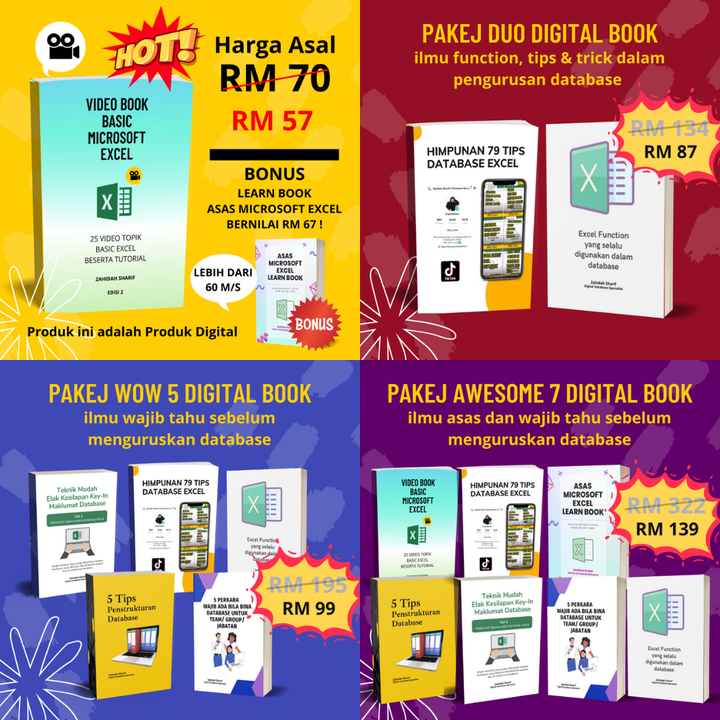 Eh Dah Tak Jual Ke Digital Book Excel? 