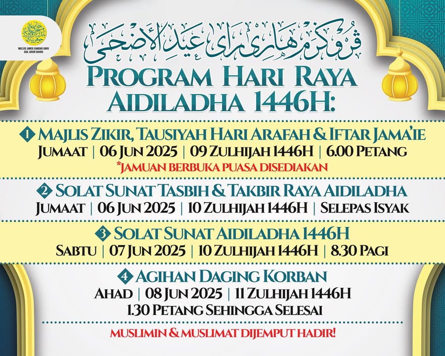 Bermula Petang Ini Jam 6.00 Petang. Muslimin & 