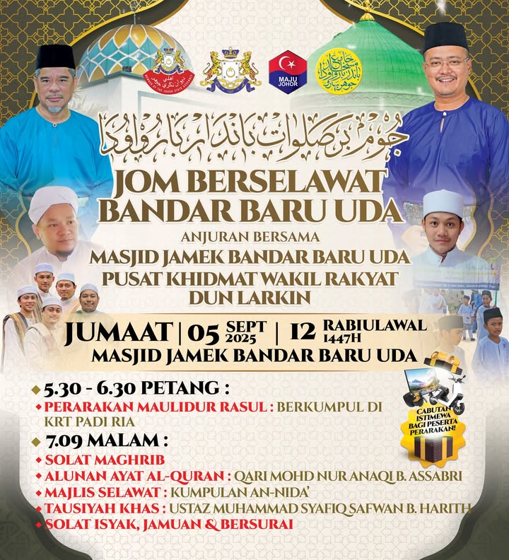 Mari Sertai Program Jom Berselawat Bandar Baru Uda 