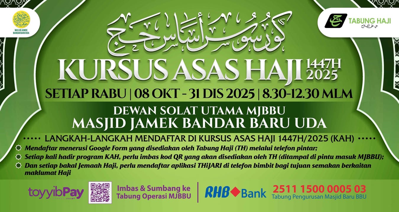 Kursus Asas Haji (kah) Musim Haji 1447h Bersamaan 