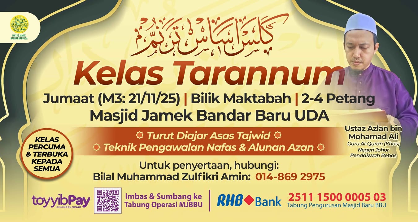 Kelas Tarannum Mjbbu Hari Ini Bersama Ustaz Azlan 
