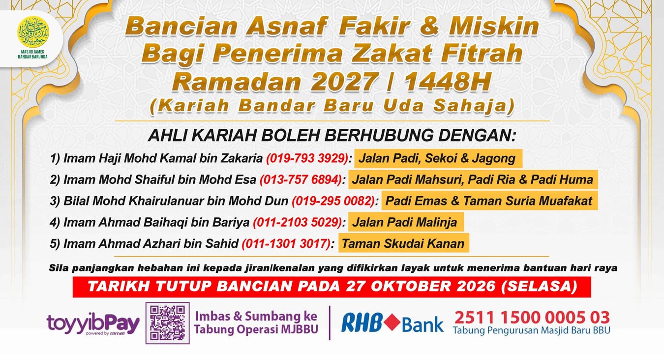 Tarikh Tutup Bancian Sehingga Esok, Selasa (27 Oktober 