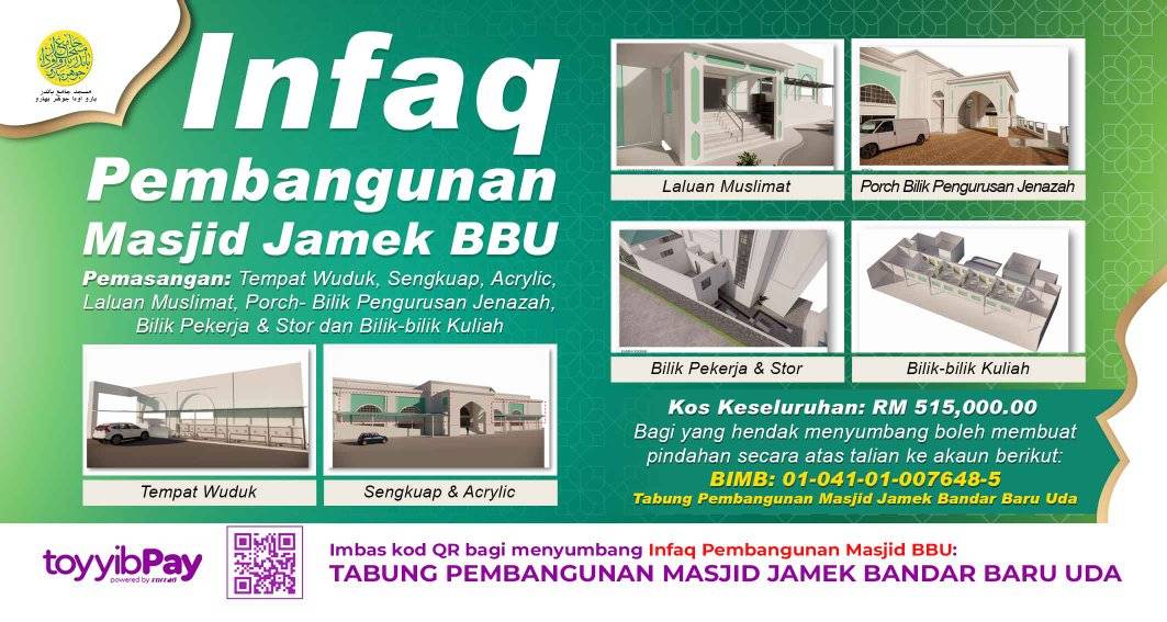 Infak Lot Dibuka Ke Tabung Pembangunan Masjid Jamek 