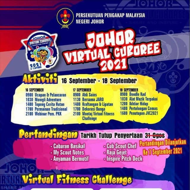 *program Johor Virtual Cuboree 2021 Peringkat Kebangsaan*  