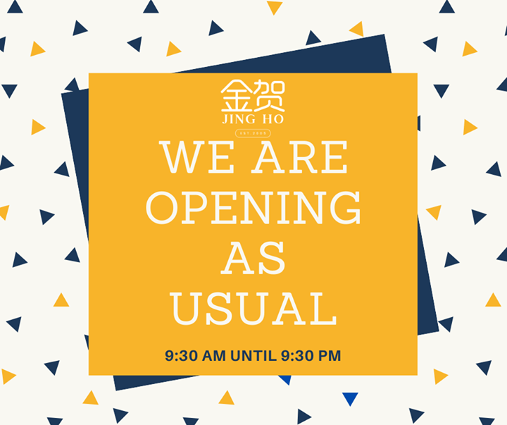 We Are Operating As Usual (9:30am Until 9:30pm 