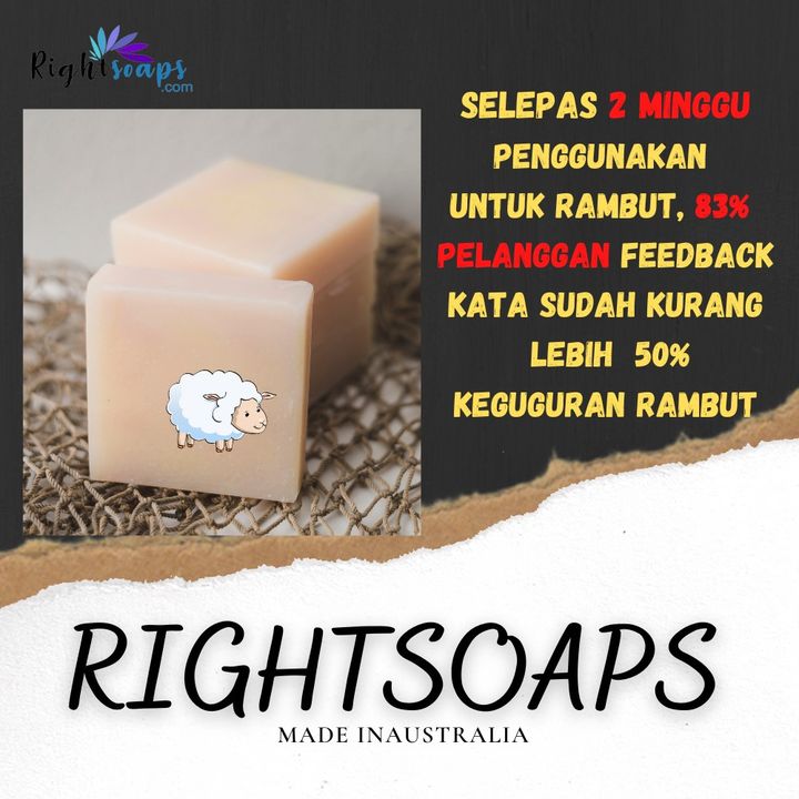 Selepas Menggunakan Sabun Buku Rightsoaps Untuk Syampu Rambut 