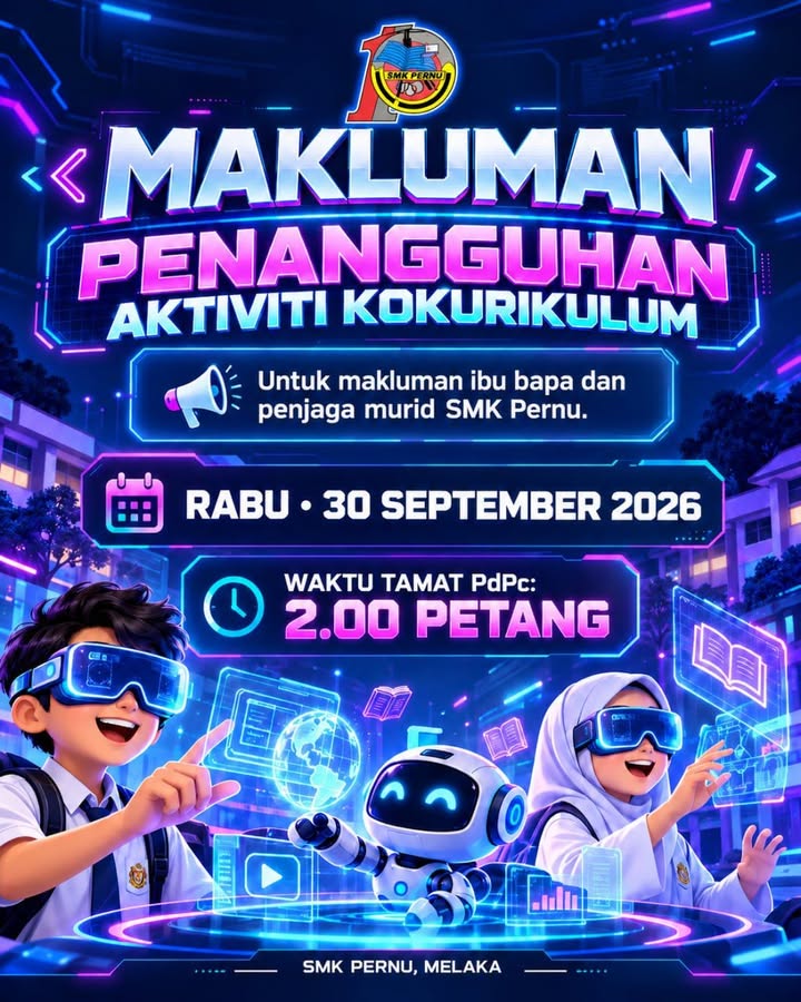 Aktiviti Kokurikulum Pada Rabu, 30 September 2026 Ditangguhkan. 
