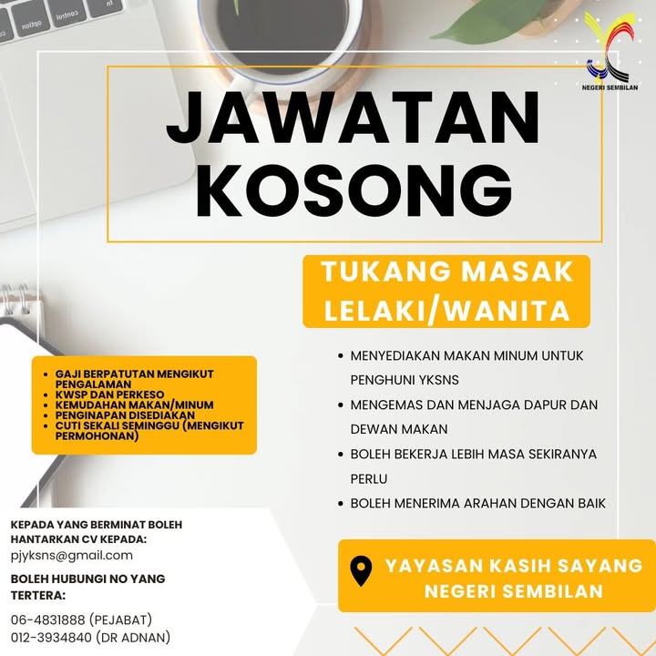 Jawatan Kosong [unit Dapur] 