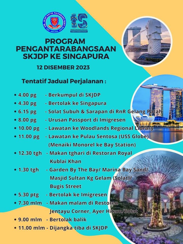 Program Pengantarabangsaan Skjdp Ke Singapura 2023 