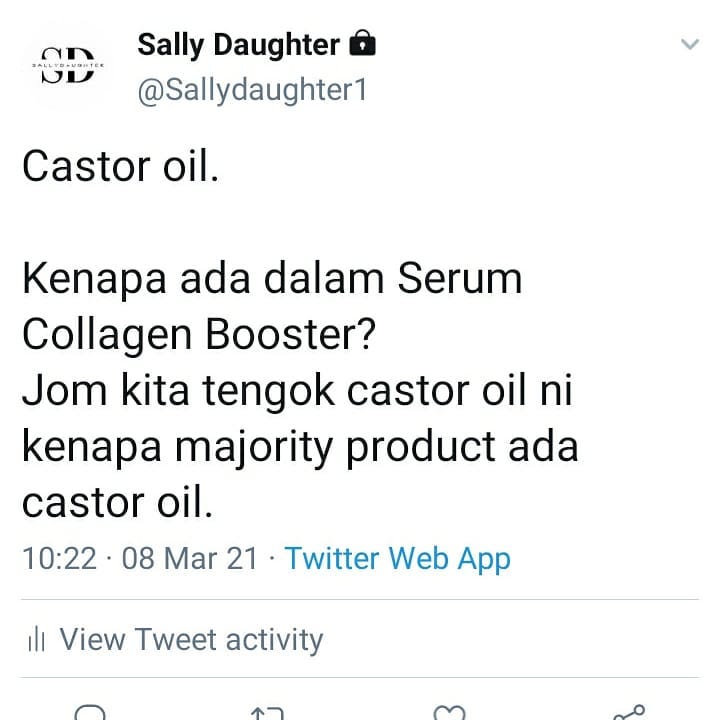 Dalam Hair Serum @ngloryofficial Pon Ada Castor Oil, 